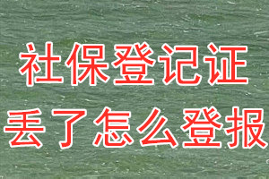 社保登记证丢了怎么登报？